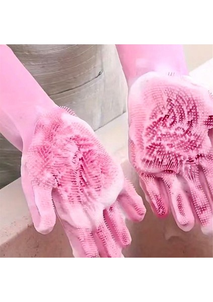 10 Adet Yıkama Temizleme Eldiveni Dışbükey Uçlu Eldiven Mavi (Yurt Dışından) fiyatları