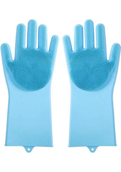 10 Adet Yıkama Temizleme Eldiveni Dışbükey Uçlu Eldiven Mavi (Yurt Dışından) indirimleri