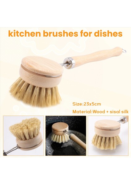 Ahşap Saplı Bambu Kase Fırçası, Uzun Saplı Bulaşık Makinesi, Mutfak Aleti (Yurt Dışından) fırsatları