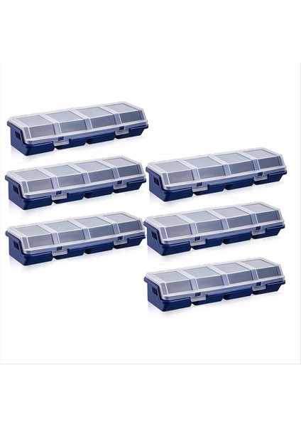 6'lı Paket Vida Düzenleyici Kutu Kapaklı 4 Bölmeli Alet (Yurt Dışından)