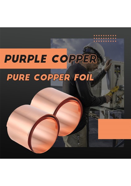 Bakır Levha Rulosu, Metal Folyo Levha 1000MM x 50MM x 0,1mm 2 Adet (Yurt Dışından) indirimleri