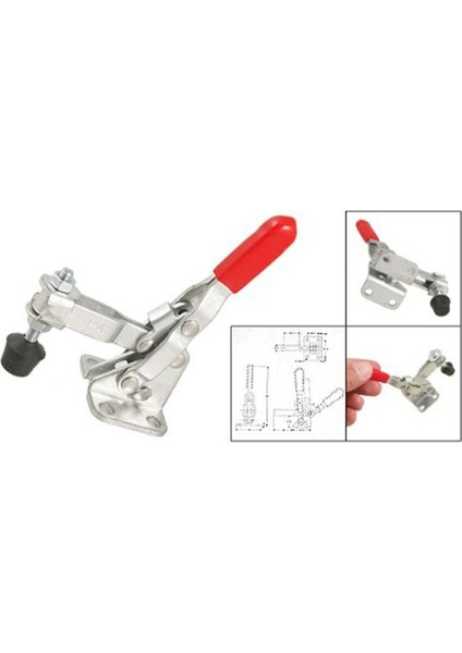 101A 50 kg 110 Lbs Taşıma Kapasiteli Kırmızı Düz Saplı Dikey Mandal Kelepçesi (Yurt Dışından) fiyatları