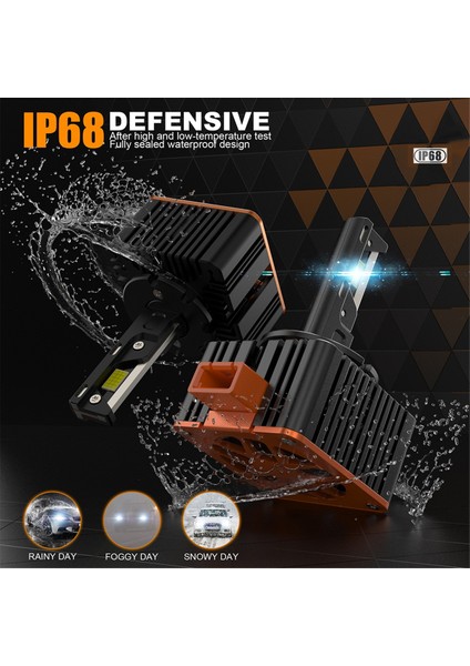 Yeni D Serisi Araba LED Far Ampulü Için 1 Çift Yüksek Kaliteli V31 LED 10000LM 6500K 110W D3/D3S 3 Bakır Boru (Yurt Dışından) indirimleri