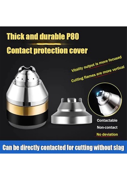 P80 Plazma Kesme Nozulu Koruyucu Kılıf, Plazma Kesme Uçları Elektrot Kılıfı, Temaslı Koruyucu Kılıf (4 Adet) (Yurt Dışından) fiyatları