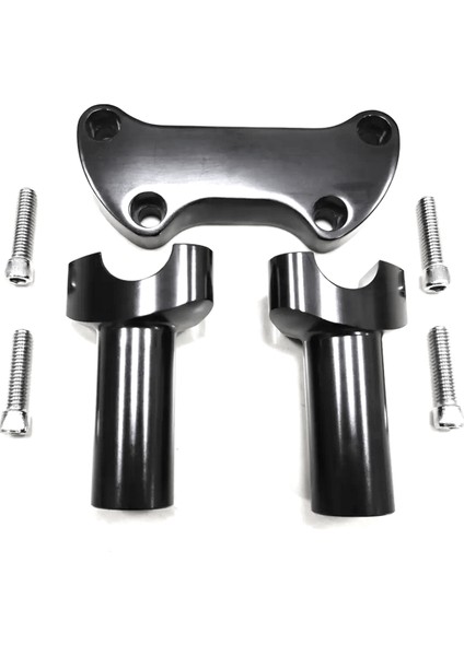 Harley Dyna Için 4 Inç Düz Gidon Yükselticileri ve 1 Inç Üst Kelepçe (Yurt Dışından) modelleri