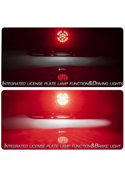 Harley Sportster'lar Honda A Için Siyah Braketli Motosiklet Retro LED Arka Fren Lambası Plaka Lambası (Yurt Dışından)