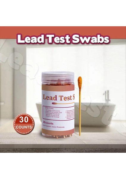 Kurşun Test Kiti Çubukları - Kurşun Boya Test Kiti, Ev Kullanımı Için Kurşun Kontrol Çubuğu, 30 Saniyede Test Sonuçları (50 Adet) (Yurt Dışından)