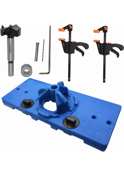 35 mm Gizli Menteşe Delme Aparatı Menteşe Deliği Testeresi Aparatı Delme Kılavuzu Bulucu Delik Açıcı Dolaplar Ahşap Işleme Alet Seti (Yurt Dışından)