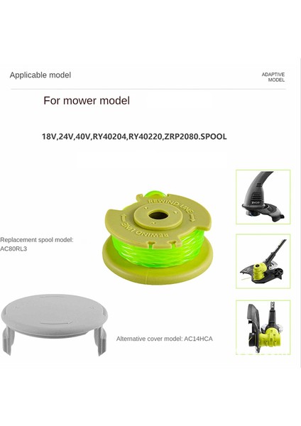 Ryobi Ryobı Biçme Makinesi Aksesuarları Çim Başlığı Kılıfı AC80RL3/AC14HCA Için 4 Paket (Yurt Dışından) fiyatları