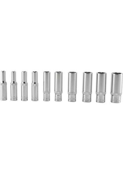 11 Adet 1/4 Inç Derin Soket Takımı Altıgen Soket Tamir Aleti (Yurt Dışından)