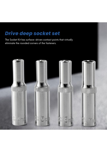 11 Adet 1/4 Inç Derin Soket Takımı Altıgen Soket Tamir Aleti (Yurt Dışından) modelleri