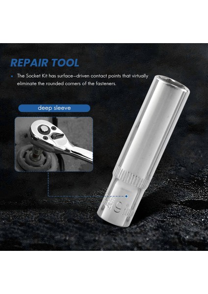 11 Adet 1/4 Inç Derin Soket Takımı Altıgen Soket Tamir Aleti (Yurt Dışından) indirimleri