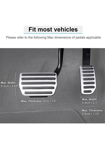 Fren ve Gaz Pedalı Için Pedal Uzatıcı, Kısa Boylu Sürücüler Için Ayarlanabilir Uzunluk ve Açıya Sahip Pedal Uzatıcı (Yurt Dışından) fiyatları