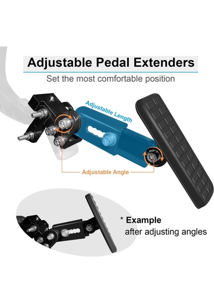Fren ve Gaz Pedalı Için Pedal Uzatıcı, Kısa Boylu Sürücüler Için Ayarlanabilir Uzunluk ve Açıya Sahip Pedal Uzatıcı (Yurt Dışından) fırsatları