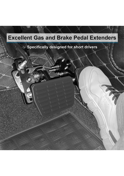 Fren ve Gaz Pedalı Için Pedal Uzatıcı, Kısa Boylu Sürücüler Için Ayarlanabilir Uzunluk ve Açıya Sahip Pedal Uzatıcı (Yurt Dışından) indirimleri