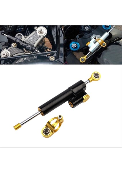 Yamaha Honda Suzuki Ducati Kawasaki Black Gold Için Motosiklet Yön Amortisörü Direksiyon Sabitleyici Güvenlik Kontrolü (Yurt Dışından) fırsatları