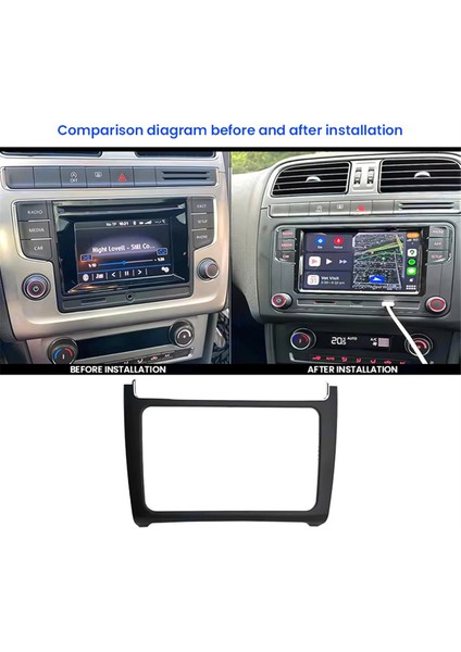 Vw Mqb Polo 6c 6r 2014-2019 MIB187A RCD510 Araç Radyo Trim Çerçevesi Dekoratif Panel 2dın Ses Modifikasyon Paneli Çerçevesi (Yurt Dışından) fiyatları