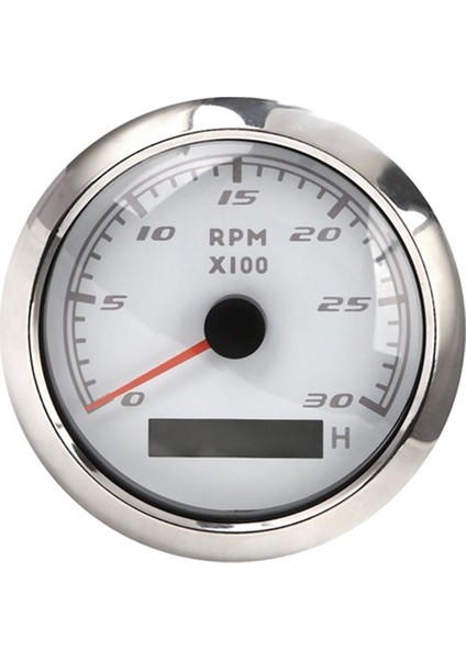 85 mm Deniz Takometresi LCD Saat Sayacı 0-3000 Rpm Hız Göstergesi 12V / 24V Kırmızı Arka Işıklı Kilometre Sayacı (Yurt Dışından)