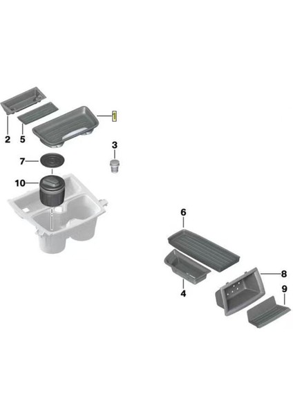 Bmw F30 F31 F32 F34 F36 328I 330I 335I Için Orta Konsol Bardak Tutucu Saklama Tepsisi Kapağı (Yurt Dışından) fiyatları
