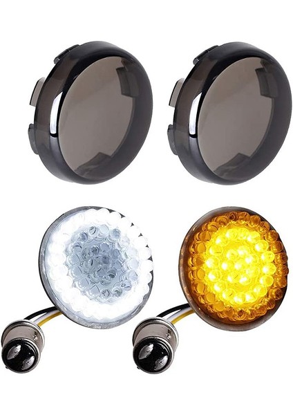 Füme Ön Dönüş Sinyalleri LED Işık Paneli Motosiklet 1157 Ek Kiti (Yurt Dışından)