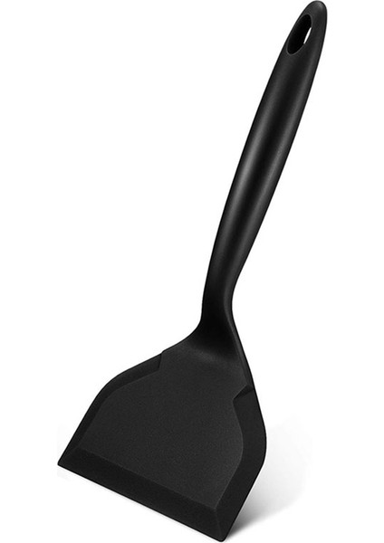 Silikon Spatula Krep Kürek Omlet Spatula Yumurta Balık Krep Mutfak Kazıyıcı Siyah (Yurt Dışından)