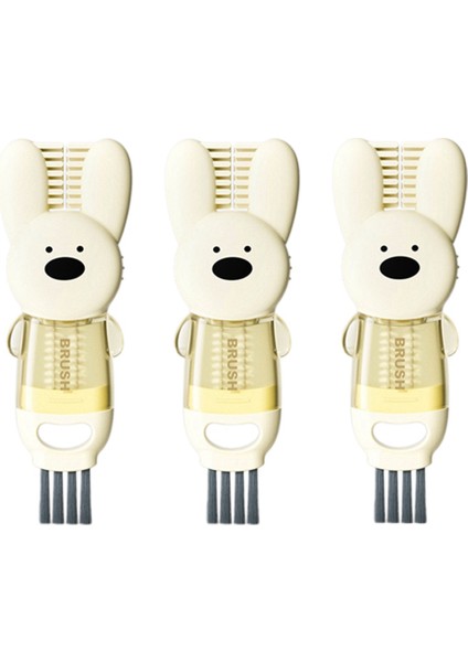 Adet 3'ü 1 Arada Kapak Fırçası Çok Fonksiyonlu Temizleme Fırçası Bej (Yurt Dışından)