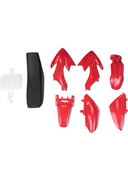 8 Adet 50CC, 110CC, 125CC, 140CC Plastik 4 Zamanlı CRF50 Pit Off-Road Bisiklet Seti Çamurluk ve Koltuk - Motosiklet Motosiklet Kendin Yap Kitleri Kırmızı (Yurt Dışından)