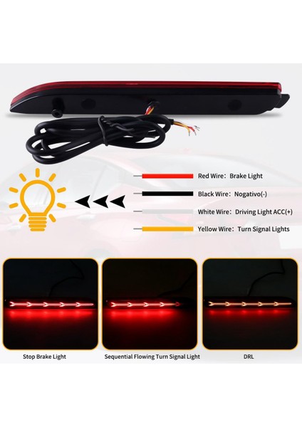 Toyota Camry Için Arka Tampon Reflektör Işıkları LED Fren Stop Lambaları (Yurt Dışından) fırsatları