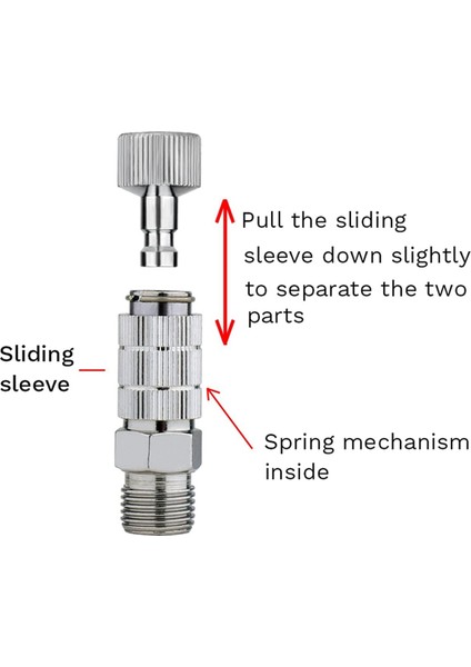 Airbrush Hızlı Bağlantı Elemanı Serbest Bırakma Bağlantı Adaptörü Kiti, 5 Adet 1/8 Inç Dişi Konnektör ve 1 Erkek Adaptör (Yurt Dışından) fiyatları