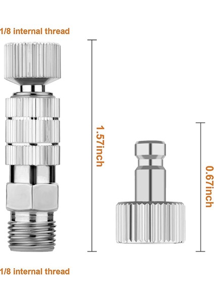 Airbrush Hızlı Bağlantı Elemanı Serbest Bırakma Bağlantı Adaptörü Kiti, 5 Adet 1/8 Inç Dişi Konnektör ve 1 Erkek Adaptör (Yurt Dışından) indirimleri