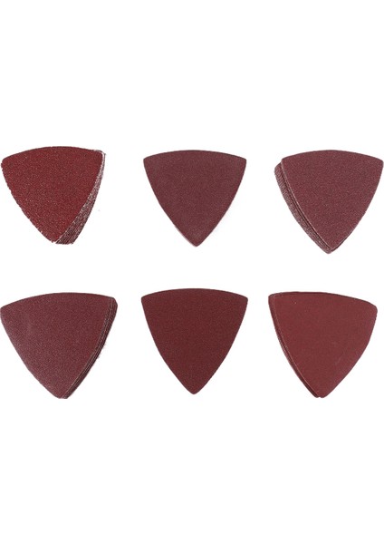 60 Adet Üçgen Cırt Cırtlı Zımpara Kağıdı, 3-1/8 Inç Salınımlı Çok Amaçlı Zımpara Pedi, Çeşitli 40, 60, 80, 100, 120, 240 Kum (Yurt Dışından)