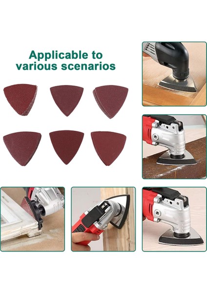 60 Adet Üçgen Cırt Cırtlı Zımpara Kağıdı, 3-1/8 Inç Salınımlı Çok Amaçlı Zımpara Pedi, Çeşitli 40, 60, 80, 100, 120, 240 Kum (Yurt Dışından) indirimleri