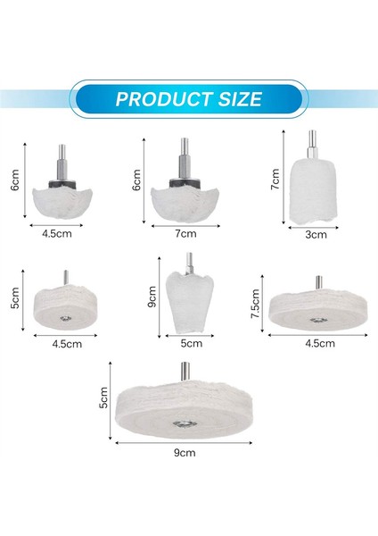 Matkap Için 7'li Parlatma Tekerleği Seti, Metal Alüminyum Paslanmaz Çelik Krom Mücevher Için Manifold Için Parlatma Tekerleği Seti (Yurt Dışından) indirimleri