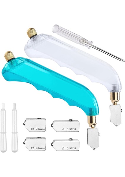 Cam Kesici 2 Parça Cam Kesme Aleti 4 Parça Değiştirilebilir Başlıklı Vitray Kesme Aletleri 1 Parça Tornavidalı (Yurt Dışından)