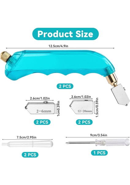 Cam Kesici 2 Parça Cam Kesme Aleti 4 Parça Değiştirilebilir Başlıklı Vitray Kesme Aletleri 1 Parça Tornavidalı (Yurt Dışından) indirimleri