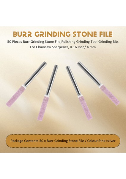 50 Adet Çapak Taşlama Taşı Dosyası, Zincirli Testere Bileyici Için Parlatma Taşlama Aleti Taşlama Uçları, 0,16 Inç/ 4 mm (Yurt Dışından) fırsatları