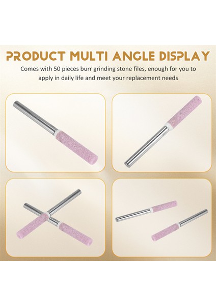 50 Adet Çapak Taşlama Taşı Dosyası, Zincirli Testere Bileyici Için Parlatma Taşlama Aleti Taşlama Uçları, 0,16 Inç/ 4 mm (Yurt Dışından) indirimleri