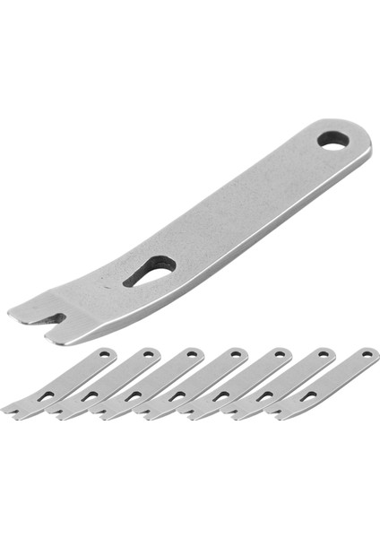 8 Parça Mini Kaldıraç Paslanmaz Çelik Düz Çubuk Çok Işlevli Küçük Kaldıraç Edc Mini Levye Hayatta Kalma Açacağı Alet Seti (Yurt Dışından)