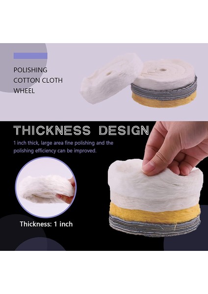 Tezgah Taşlama Makinesi Için 3 Adet Parlatma Bileşeni ve 1/4 Inç Matkap Sapı ile 8 Adet 4 Inç Parlatma Tekerleği Pedli Kot Tekerlekleri (Yurt Dışından) fırsatları