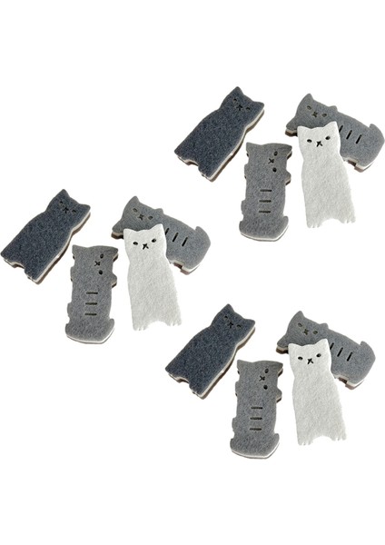 Kedi Süngeri Ev Mutfak Kalın Taklit Lif Temizleme Yağ Çözücü Mendil Baijie Bulaşık Süngeri (Yurt Dışından)