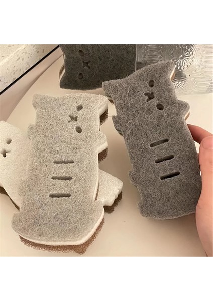 Kedi Süngeri Ev Mutfak Kalın Taklit Lif Temizleme Yağ Çözücü Mendil Baijie Bulaşık Süngeri (Yurt Dışından) fırsatları