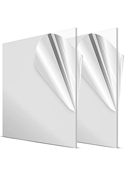 Akrilik Levhalar 2 Levha 1/8 Inç Kalınlığında Şeffaf Akrilik Levha Cam Panel Akrilik Levha El Sanatları ve Kendin Yap Yapımı 30X40CM (Yurt Dışından)