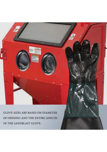 1 Çift Dayanıklı Kauçuk Kumlama Eldiveni 60 cm Ağır Hizmet Tipi Çalışma Koruyucu Kumlama Eldiveni Kumlama Makinesi Dolabı Için (Yurt Dışından) fırsatları