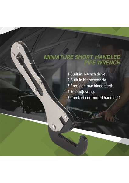 Mini Stubby, Mini Stubby Boru Mengenesi Anahtarı, Mini Kendinden Ayarlı Anahtar, Boyut, Dar Alanlar Için 2'si 1 Arada Anahtar Aracı (Yurt Dışından) fırsatları