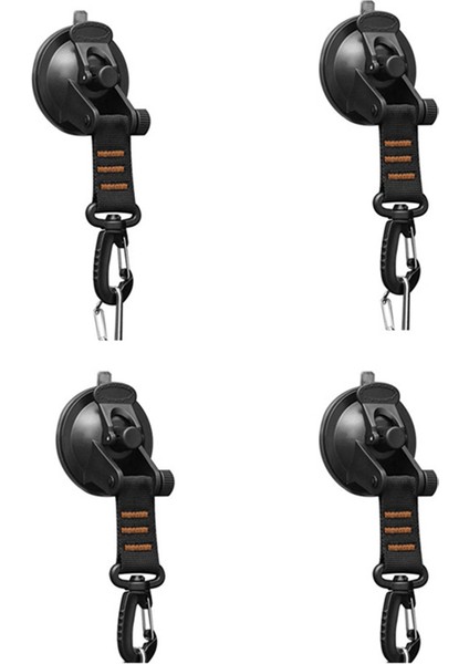 Adet Ağır Hizmet Tipi D Halkalı Vantuz 360° Dönebilen Kamp Vantuz Kancaları Araba Vantuzları Tente Çapası - Turuncu (Yurt Dışından)