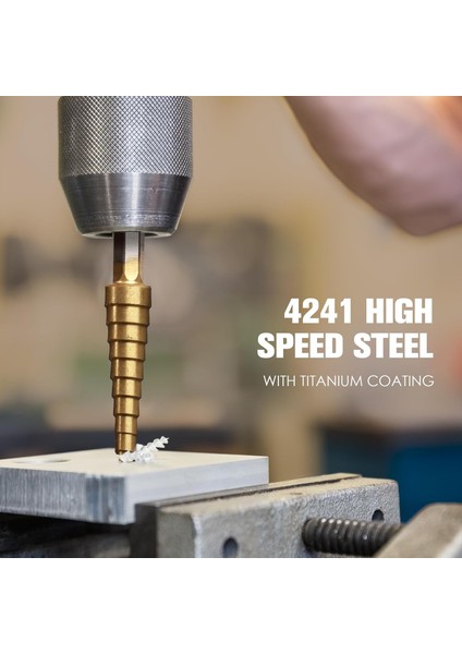 Parçalı Kademeli Matkap Ucu Seti, Hss Matkap Uçları, Otomatik Merkez Delgi, Şekilli Bölünmüş Uç, Alüminyum Kasa, Metal Için Kademeli Uçlar (Yurt Dışından) fırsatları