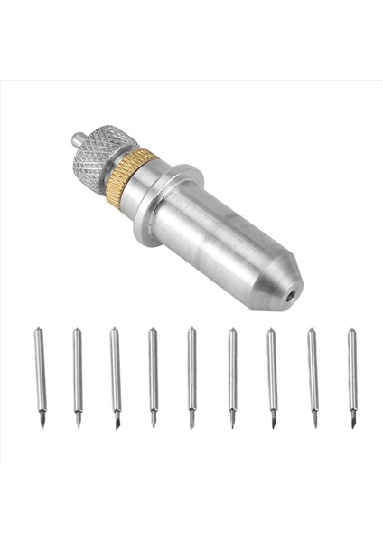 1 Adet Tungsten Çelik Oyma Bıçağı Tutucu + 9 Adet 30/45/60 Derece Bıçak (Yurt Dışından)