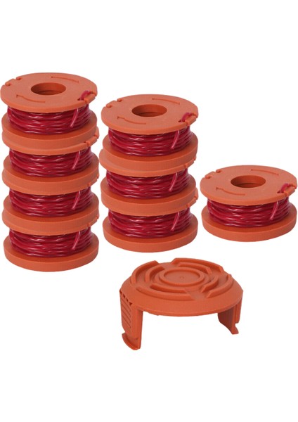 Worx Için 9'lu Yedek Makaralı Çim Biçme Makinesi Misinası, 8'li Makara ve 1 Kapaklı Çim Biçme Makinesi Aksesuarları (Yurt Dışından)