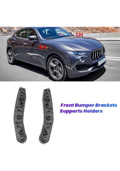 Maserati Levante 2017-2020 Far Uzun Tutucu Klipsleri Için 1 Çift Ön Tampon Braketi Montaj Onarımı 670032916 670032915 (Yurt Dışından) modelleri