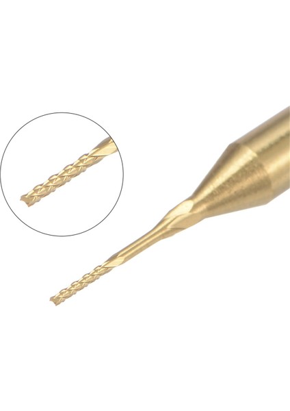 Pcb Makinesi Için 10 Adet Titanyum Kaplama Karbür Uçlu Freze Gravür Freze Kesici Cnc Yönlendirici Uçları, 1/8 Inç Şaft 0,5 mm (Yurt Dışından) indirimleri